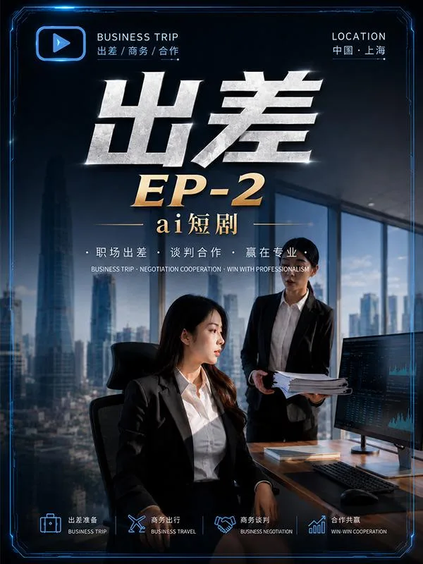 出差2 酒店深夜邂逅 ai短劇 出差情慾故事 同事曖昧纏綿
